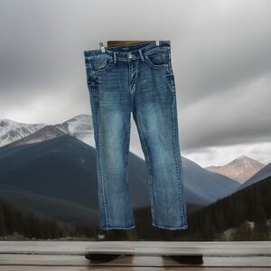 DNM Collection Jeans Men's Blue Denim Straight Slim Fit Casual Wash